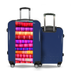 Valise Toiles_multicolores Bleu