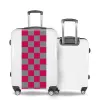 Valise Petit_damier_rouge_gris Blanc