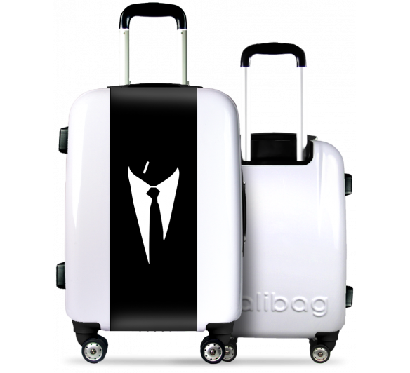 White Suitcase Business Man