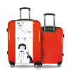 Valise Fille_et_Animaux Rouge