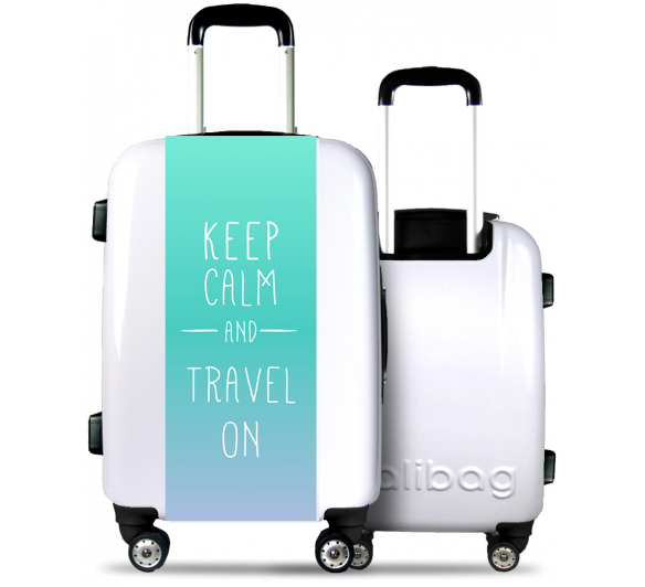 "Keep Calm and Travel On" Suitcase