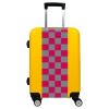 Valise Petit_damier_rouge_gris Jaune