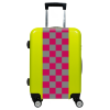 Valise Petit_damier_rouge_gris Vert