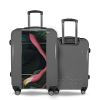 Valise Flamand rose Jungle Gris