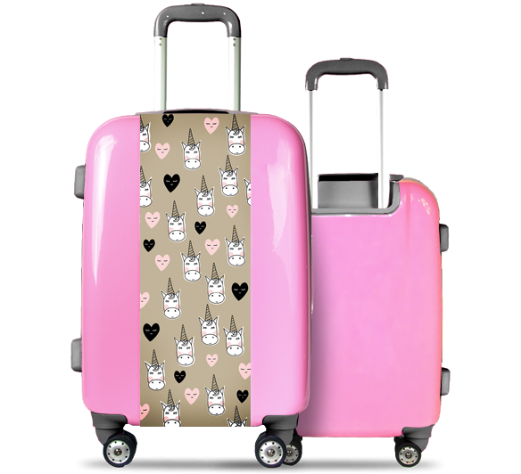 Pink Suitcase Unicorns