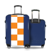 Valise Damier_orange Bleu