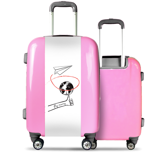 Pink Suitcase Fly Away