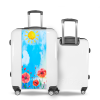 Suitcase red flowers