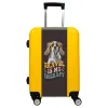 Valise Valise personnalisée chien avec lunettes Jaune