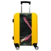 Valise Flamand rose Jungle Jaune