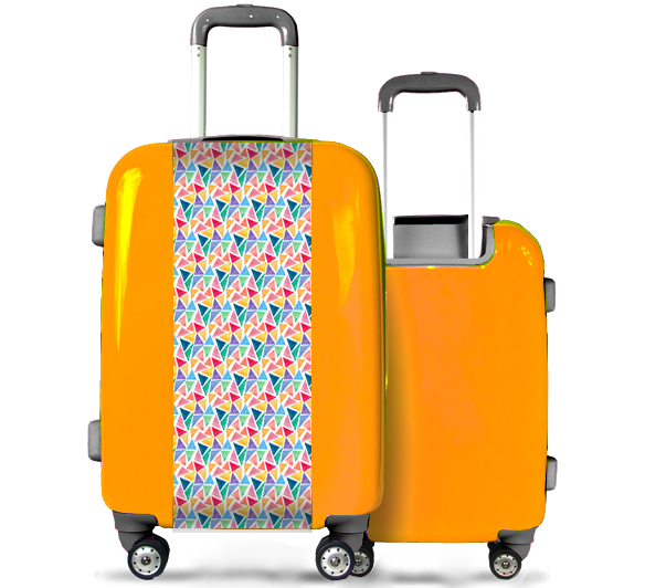 Orange Suitcase Colorful Mosaic