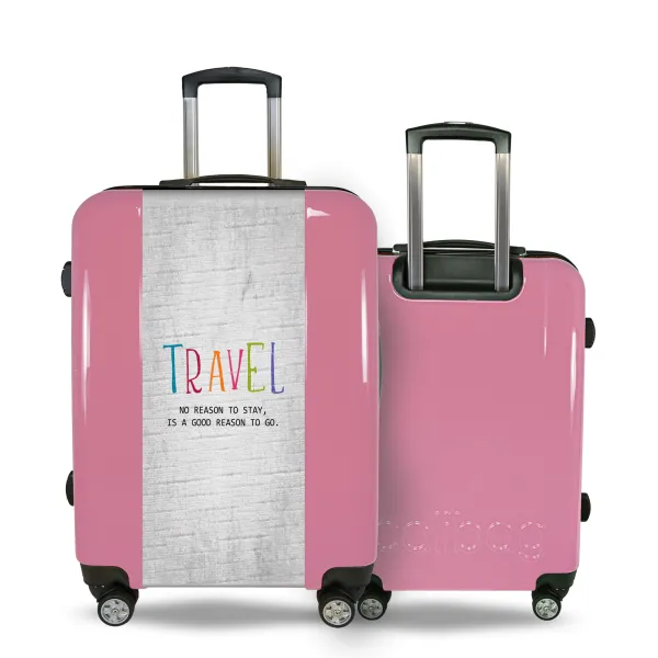Color travel suitcase