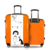 Valise Fille_et_Animaux Orange