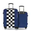 Valise Petit_damier_noir Bleu