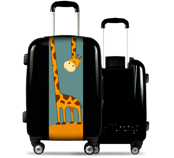 Black Suitcase Funny Giraffe