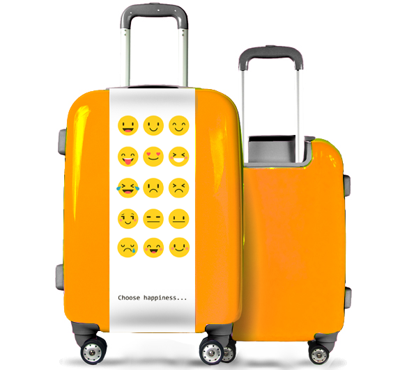 Orange Suitcase Smileys