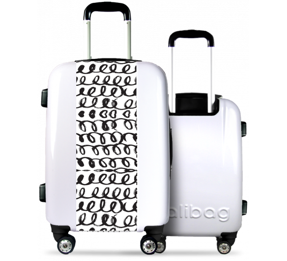 White Suitcase Brush Style
