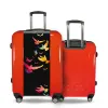 Valise Oiseaux_Multicolores Rouge