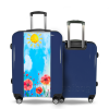 Suitcase red flowers