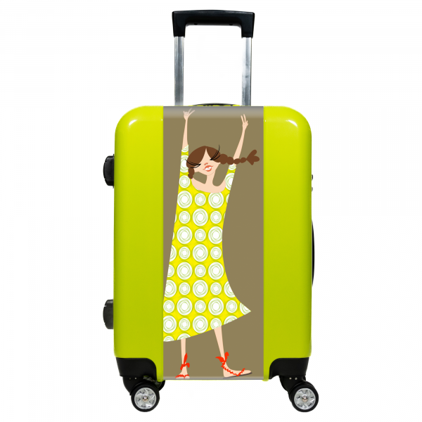 Suitcase Happy Girl
