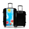 Suitcase red flowers