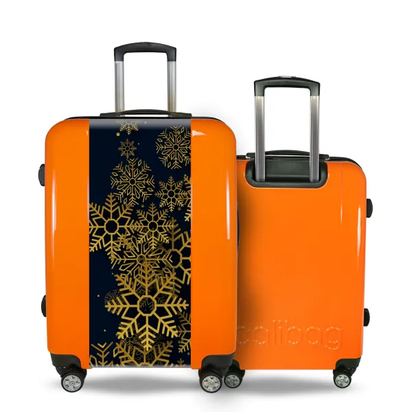 Valise Flocons de neige dorés