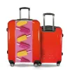 Valise Baton de galce girly Rouge