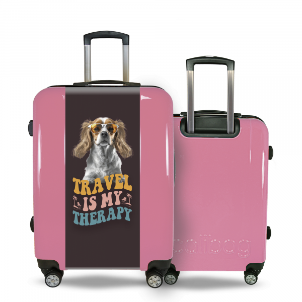 Valise Valise personnalisée chien avec lunettes