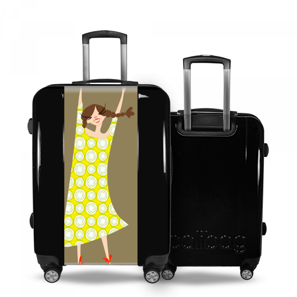 Suitcase Happy Girl