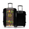 Valise Sapins_de_Noël_multicolores Noir