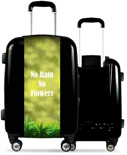 Black Suitcase Green Nature